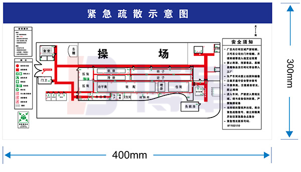 緊急疏散示意圖標(biāo)識牌