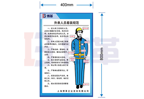 承包商、訪客著裝規(guī)范標(biāo)識(shí)牌